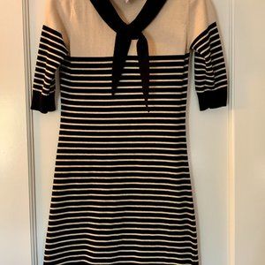 Nautical Themed Knit Sweater Dress